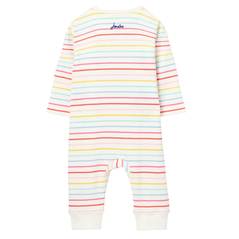 Joules Winfield Artwork Romper - White Stripe Bunny-1